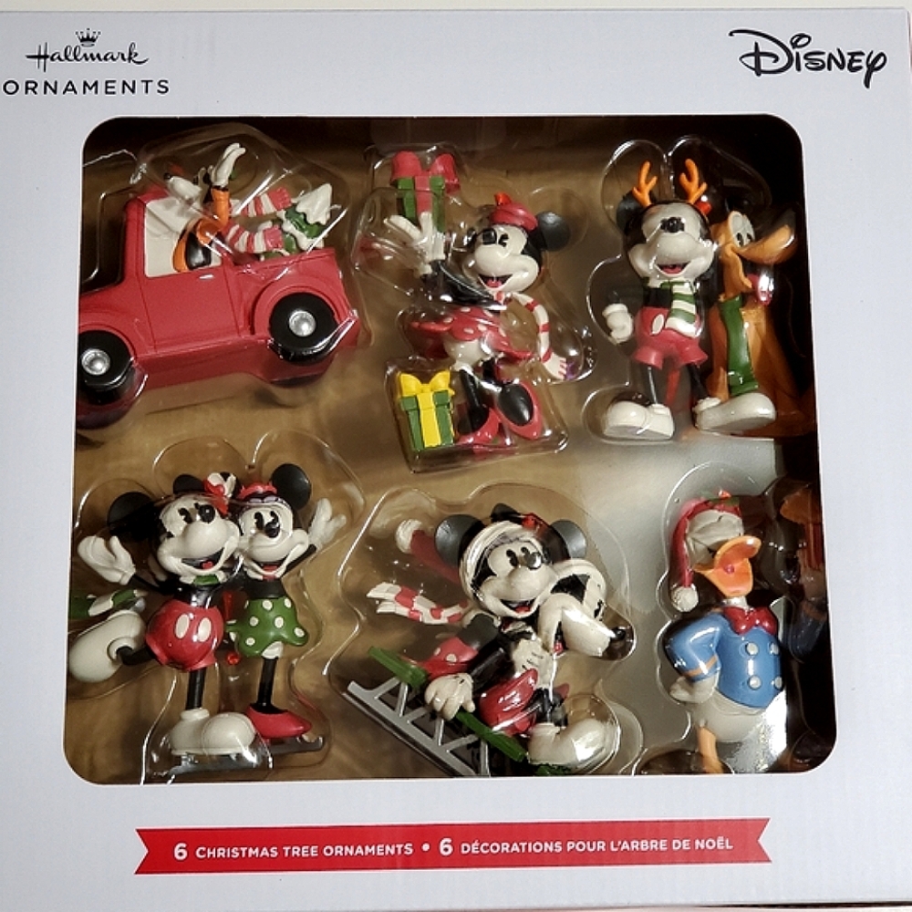 Hallmark Disney Mickey Mouse & Friends (6) Substantially Sz Christmas Ornaments